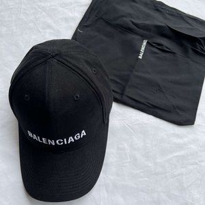 Balenciaga Baseball Hat Cap in Black